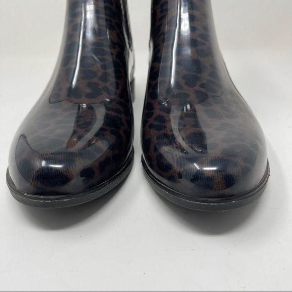 Sam Edelman Tinsley Rain Boots Dark Leopard Women's Size 9M Chelsea Round Toe - Picture 4 of 12